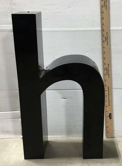 Black Facade Letter - Lowercase H