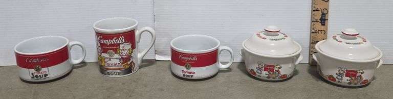 Campbell's Soup Bowls, Cups, Utensils