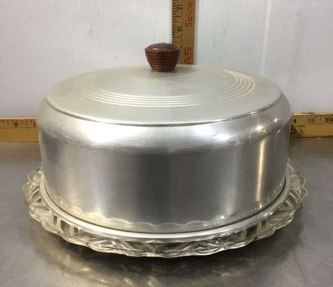 Cake Plate With Cover, 2 Glass Bread Pans and Baking Dish