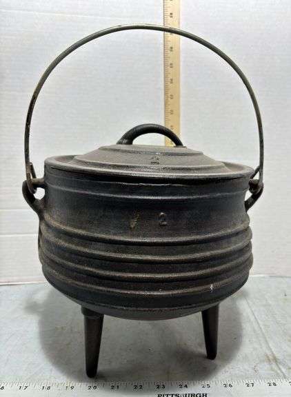 Swain Albatross Three Legged Cast Iron Cauldron No. 2