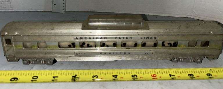 American Flyer Silver Bullet No. 655, #955 Observation Car, &  #960 Columbus Car