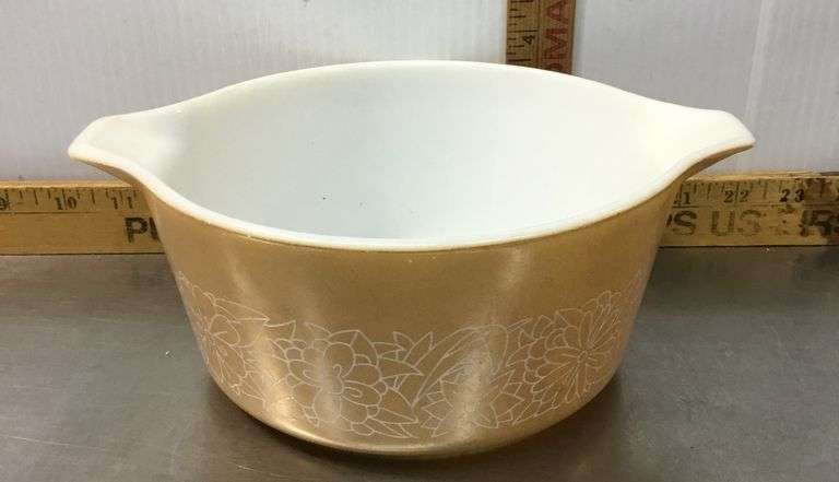 PYREX Woodland Casserole Dish, Brass Decor, Hummel Wall Decor, Peanuts Cookie Jar (some damage)