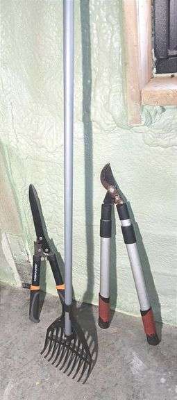 Hedge Trimmmers and Rake