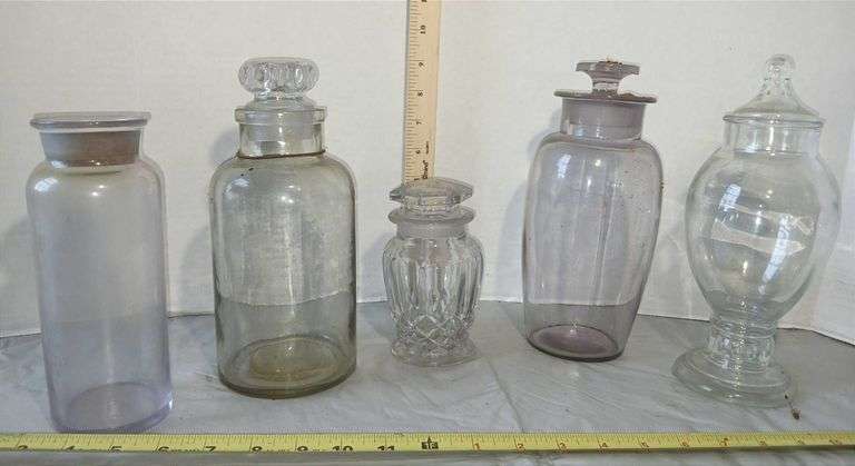 Collection of Glass Apothecary  & Candy Jars