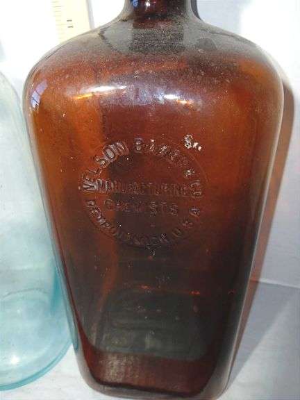 Two Large Glass Bottles from Detroit
