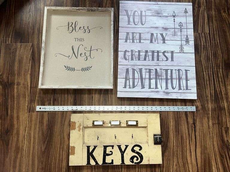 Bless This Nest, You Are My Greatest Adventure & Key Holder