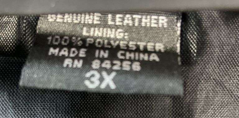 Biker Jacket Diamond Plate Leather Size 3X