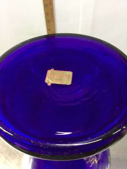 Norleans Bohemian Style Cobalt Blue Tall Vase