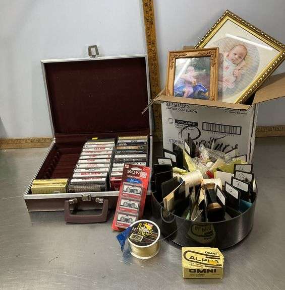 Whole Shelf-Books, Cassettes, Noah Chair, Towels, Lamp, Lazy Susan Catchall, Frames & Much More