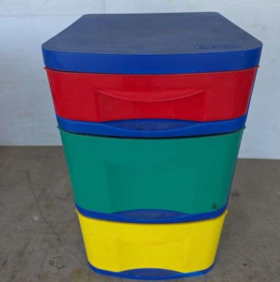2 Drawer Cart on Wheels, 3 Drawer Colorful Cart