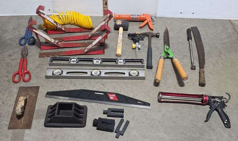 Levels, Hedge Trimmer, Hammer's, Air Hose and More