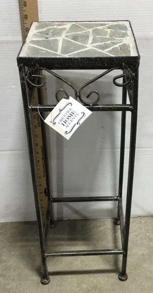 Tile Top Plant Stand  22” Tall 8”x8”