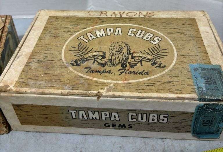 King Albert, Chief Battle & Tampa Cubs Cigar Boxes