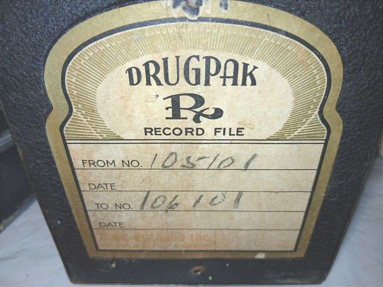 Vintage Medical Devies and Metal File Box
