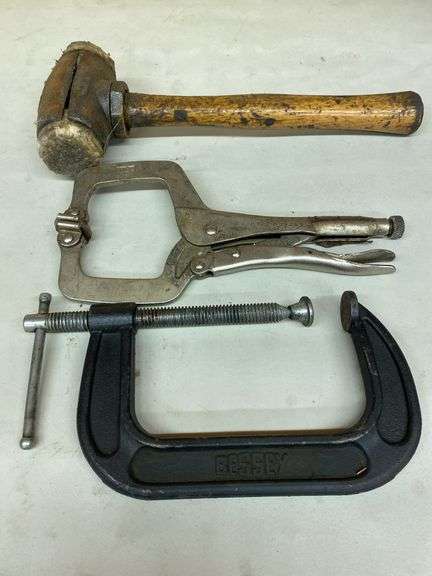 5” C-Clamp, Vise Grip 11SP, & Dead Blow Hammer