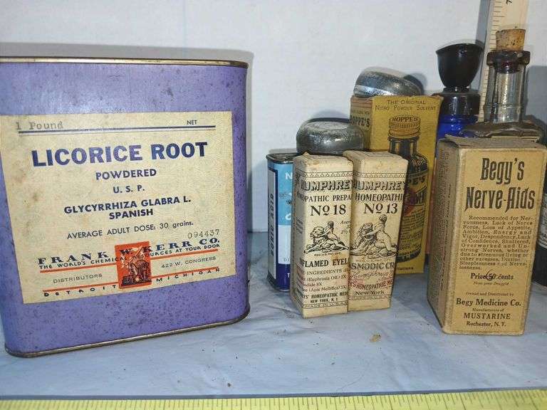Licorice Root Powder, Blackberry Carminatives & Other Medicinal Products