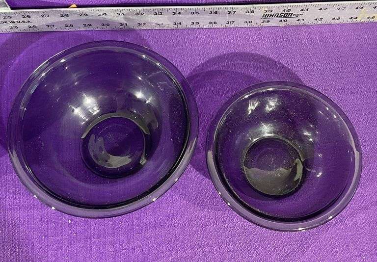 Pyrex 4 Pc. Purple Glass Mixing Bowl Set 1 Qt.- 4 Qt.