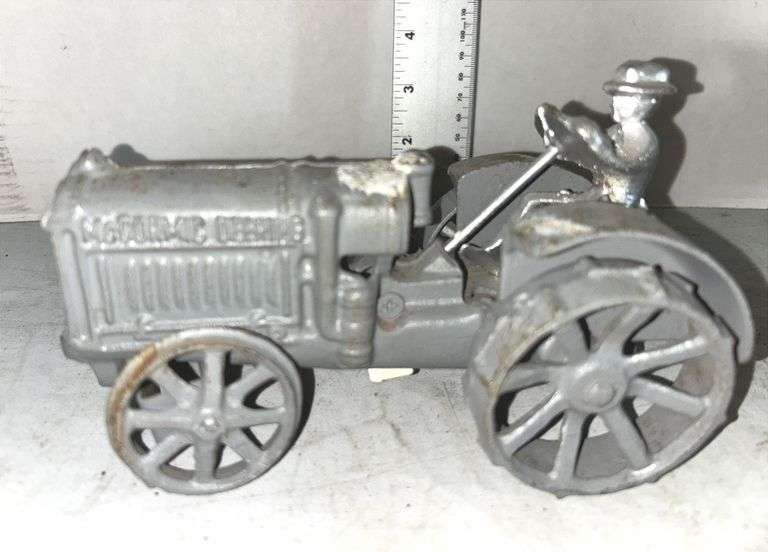 McCormick Deering Cast Iron Tractor & Cast Iron Dump Truck