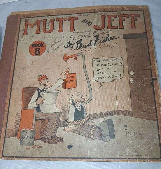 MUTT and JEFF Comic Book by Bud Fisher,1940's Black American Mammy and Beaded Case