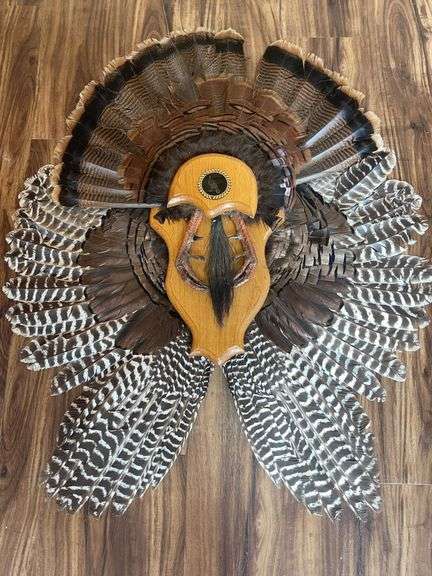 Turkey Fan & Wing Mount Display w/ Feet & Beard