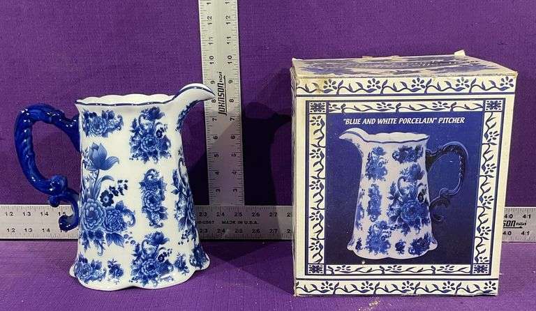 The French Colonial Collection “Blue & White Porcelain Pitcher”
