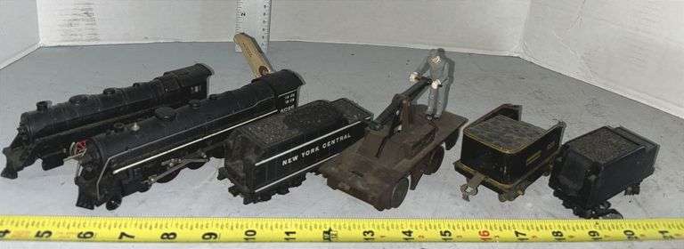 Lionel HO Train Engine #6096, Three Coal Tenders & Marx Toy Handcart