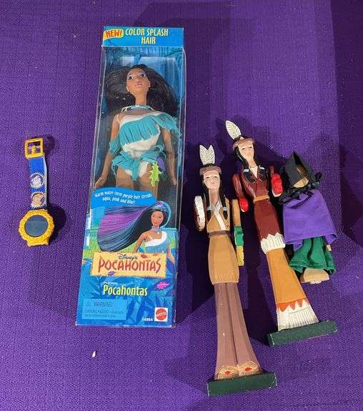 Legends of Yesteryear Indian Braves, Princesses, Pocahontas Doll, Watch & Book