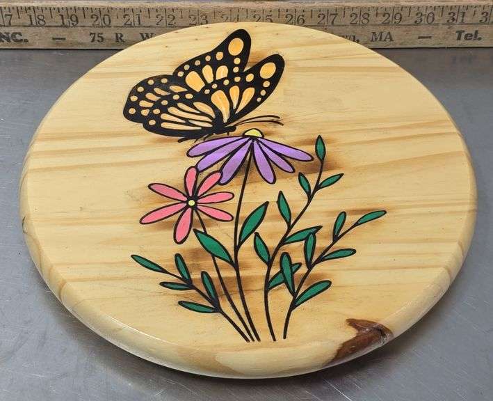 Handmade Butterfly Lazy Susan