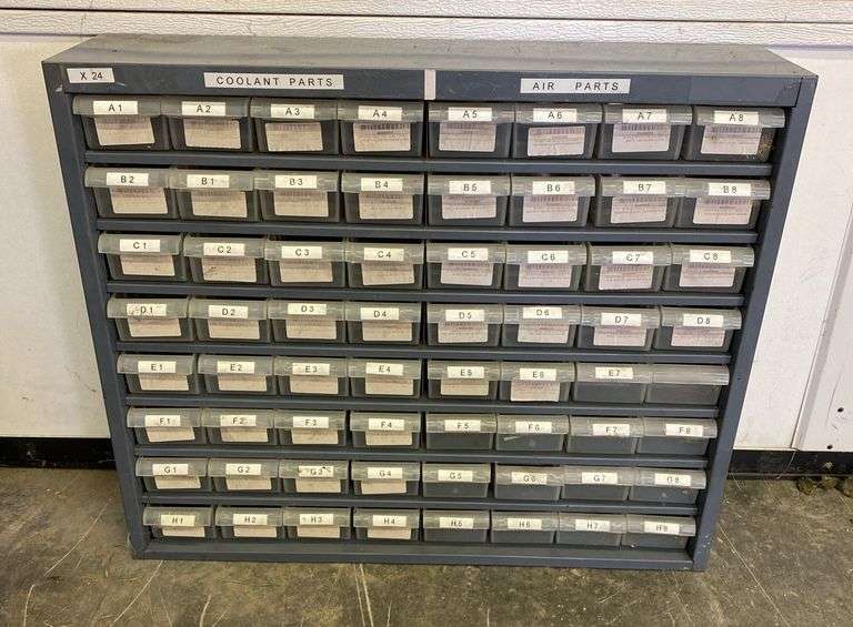 Metal Tool Bin-64 Plastic Compartments