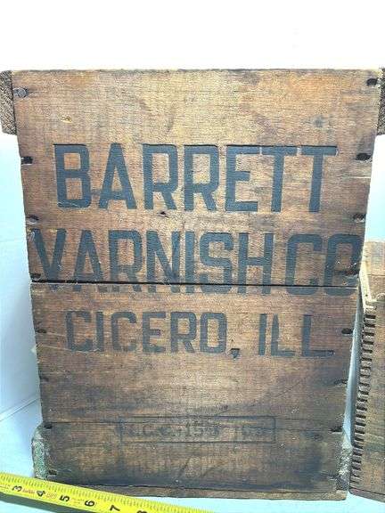 Father John’s & Barrett Varnish Co. Wooden Shipping Crates