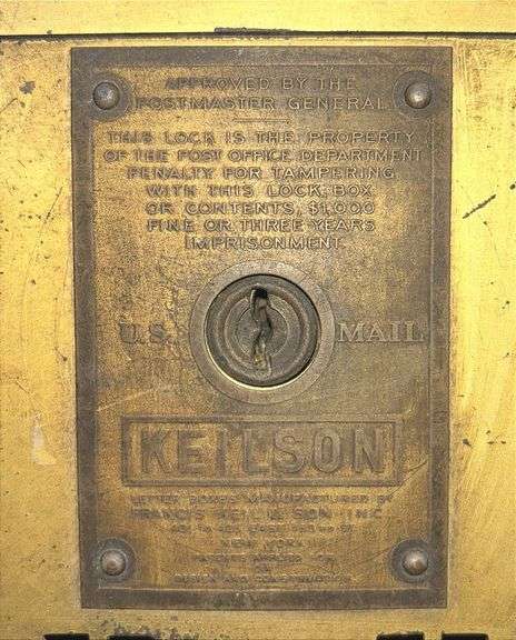 Brass Keil Son U.S Post Office Mailbox