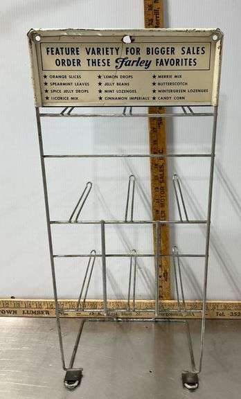Farley Candies Metal Advertising Rack