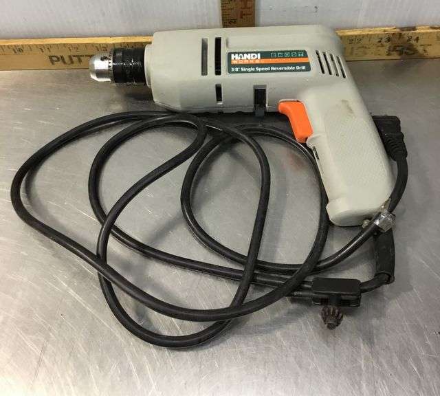 Handi Works Drill (has power), Scriber (has power), Bucket, 3 Way Ratchet Drivet Set and More