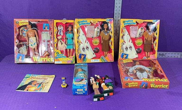 Legends of Yesteryear Indian Braves, Princesses, Pocahontas Doll, Watch & Book