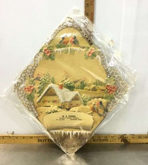 Antique W.G. Harris Calendar/Advertisement - Sherwood Auctions