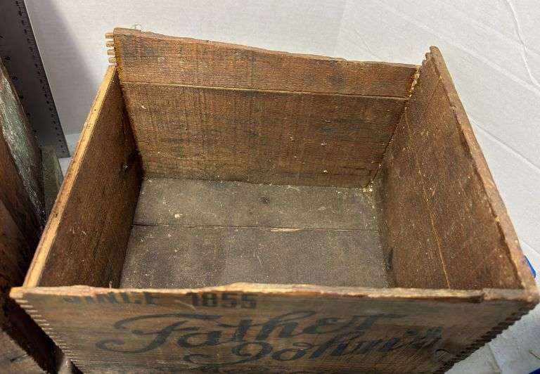 Father John’s & Barrett Varnish Co. Wooden Shipping Crates