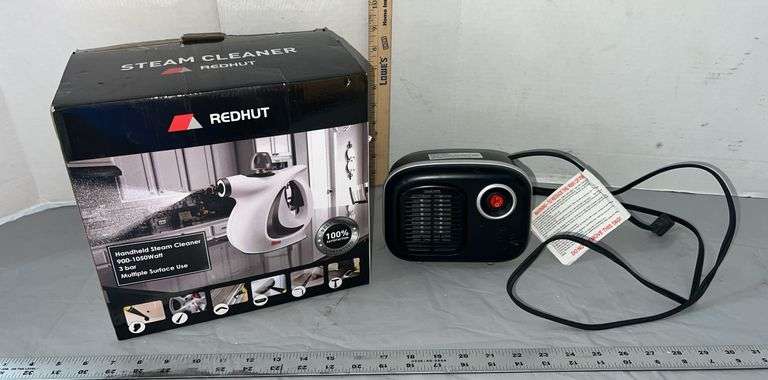 Redhut Steam Cleaner & Small Electric Heater- both have power