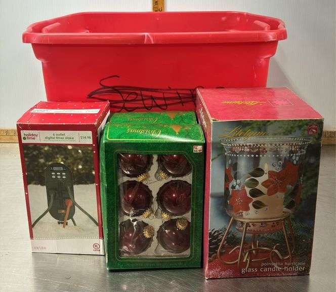 Tote of Christmas Decor