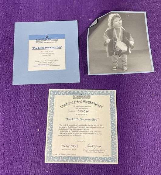 The Ashton Drake Galleries (The Little Drummer Boy”) Porcelain Doll