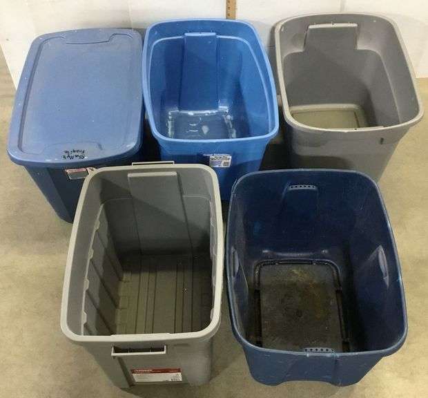 5 Large Totes with One Lid