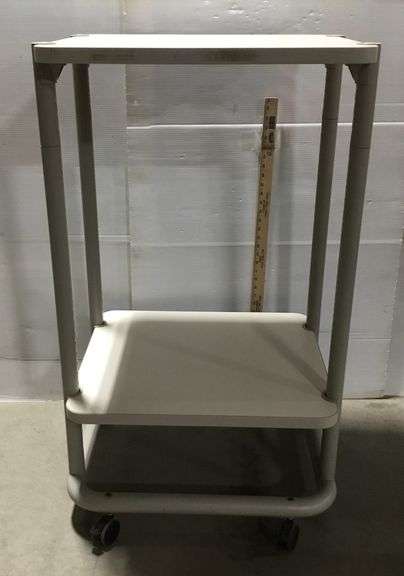 Anthro Two Tier Cart -42.5”x21.5”x2”-28” Clearance on Bottom Shelf