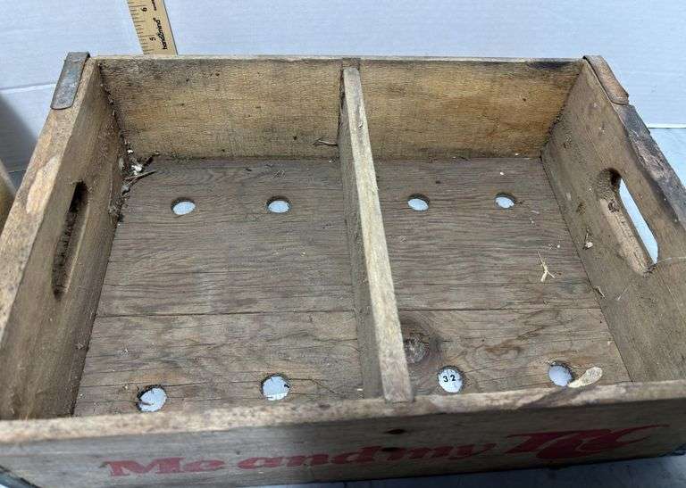 RC Cola Wooden Soda Crate & Charles Chips Tin
