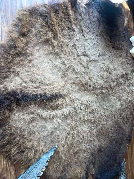 Bison "Buffalo" Hide Rug- Approx. 8’ Round