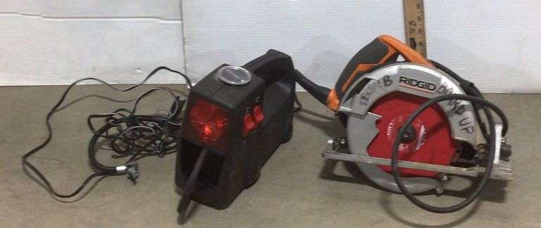 RIGID Circular Saw and Tire Inflator