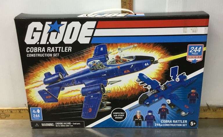 G.I.Joe Cobra Rattler Construction Set and Harley Davidson Crayons
