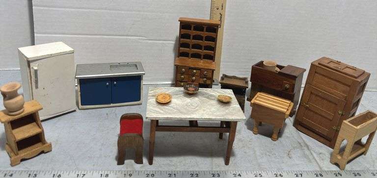Assortment of Dollhouse Furniture