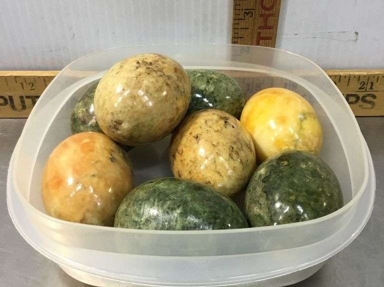 8 Stone/Marble Eggs