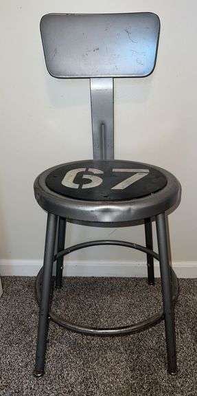 Industrial Stool (33”T,16”W,16”D)