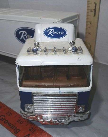 Ertl Roses Die Cast Semi Truck and Trailer