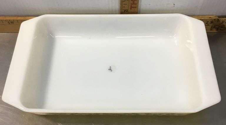 PYREX Horizon Blue and Gold Acorn Casserole Dishes